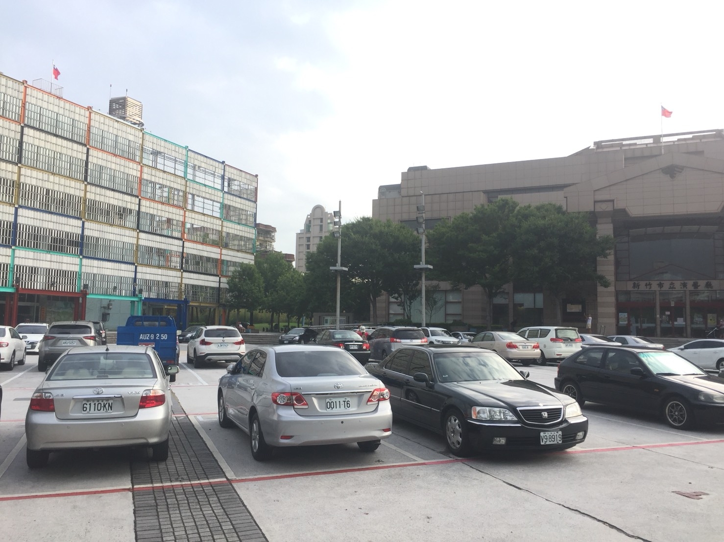 文化局停車場現況，未來將成為文化中心地下停車場